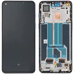 Дисплей OnePlus Nord 2 5G чорний, Amoled, PRC, з рамкою, Gray Sierra
