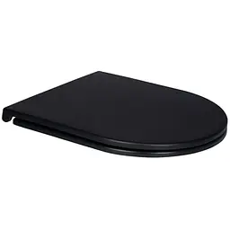 Сидіння для унітазу Qtap Robin Matt Black з мікроліфтом Slim Duroplast, Quick Release QT99HY2411MB