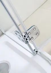 Душова кабіна кутова Volle Benita 90x90 розстібна прозоре скло 8 мм з піддоном PUF хром 1017.114601R(4 коробки), Хром, Права, прозорий, хром - мініатюра 10
