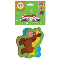 Бебі пазли магнітні "Конячка та порося" Vladi Toys VT3208-09