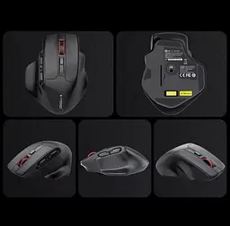 Ігрова комп'ютерна миша E-YOOSO X-31 мишка з USB приймачем 2.4G і 4800 DPI, чорна  - мініатюра 3