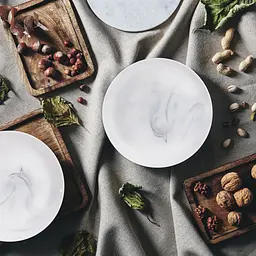 Тарілка Luminarc DIWALI MARBLE WHITE обідня 25 см склокераміка (Q8840) - мініатюра 4