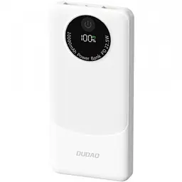 Батарея універсальна Dudao 10000mAh K12 22.5W, PD, QC, 2*USB-A, USB-C(In/Out), White (6976625333875) - мініатюра 5