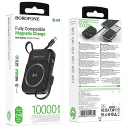 Портативний ЗП Power Bank BOROFONE BJ59 Refined 22.5W+PD20W з БЗП 10000 mAh Black - мініатюра 4
