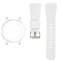 Комплект Watchbands: силіконовий ремінець білий + чохол білий Samsung Gear S3 Frontier Samsung Galaxy 46mm (WBKW-46-1) - мініатюра 2