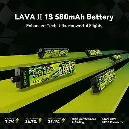 Акумулятор BetaFPV Lava 2 1S 580 mAh BT2.0 / 3.8V / 95C / LiHV для FPV Air, Meteor, Cetus, Tiny Whoop (19521) - мініатюра 5