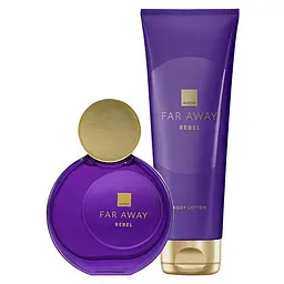 Набір парфумований жіночий Avon Far Away Rebel (edp/50ml + b/lot/125ml) (494693317) - мініатюра 1