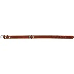 Нашийник подвійний Collar, шкіра, 27-35х1,4 см, коричневий - мініатюра 4