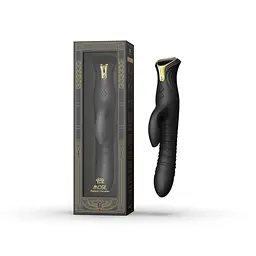 Вібратор-кролик Zalo Mose Rabbit Thruster 25.7 см чорний - мініатюра 2