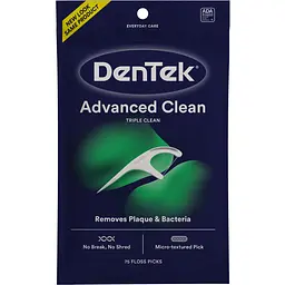 Флос-зубочистки DenTek Потрійне очищення 75 шт.