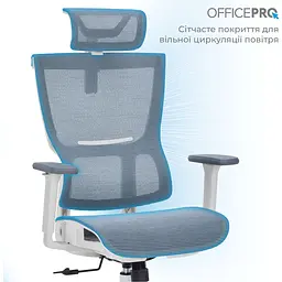 Офісне крісло OfficePro Elegant OC660-W-DG-DG White/Dark Gray [148665] - мініатюра 13