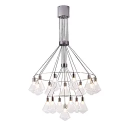 Люстра стельова LED Levistella 788CH10061-18 PLBK+CL G9, G9, діаметр 350/600 мм, сучасний стиль - мініатюра 2