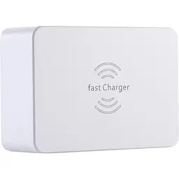 Зарядний пристрій Primo WLX-818F 1xUSB QC3.0 / 4xUSB / 1xType-C / бездротова зарядка Qi 10W / 50W (Max) White - мініатюра 5