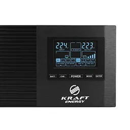 Інвертор Kraft KRF-AVR1000VA/800W-12V з правильною синусоїдою під зовнішній акумулятор (42-00092) - мініатюра 3