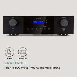 Стерео підсилювач Auna AMP-4000 DAB Hifi 400Вт (10038329) - мініатюра 4