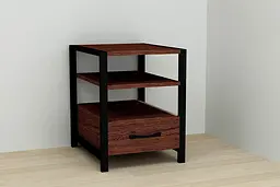 Тумба універсальна Ferrum-decor Вів'єн 1/1 50x41x40 чорний ДСП Венге 16мм (FRD-106189) - мініатюра 5