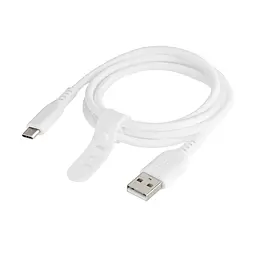 Кабель SOFT USB - Type-C Silicone 3A 1m (GS-AC12WH) Білий - мініатюра 3