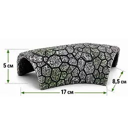 Декорація Hobby Cracked Rock Cave 1 17x8,5x5 см для акваріума і тераріуму (41792) - мініатюра 2