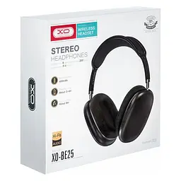 Бездротові навушники XO BE25, BT5.0, AUX, 400mAh, 8h, black - мініатюра 4
