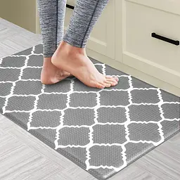 Килимки кухонні Lovely Svi з ефектом пам'яті - антиковзаючі - водонепроникні ергономічні, 44x74 x 1 см Сірі - мініатюра 3