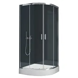 Душова кабіна New Trendy Suvia 90x90 з піддоном ZS-0002, Хром, прозорий, хром