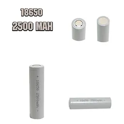 Акумулятор літій-іонний 18650 Li-Ion 2500 mAh, сірий, 1 шт - мініатюра 2
