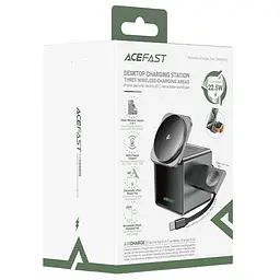 БЗП Acefast E34 desktop 3in1 15W Gray - мініатюра 2