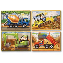 Пазл Melissa & Doug Будівельні машини набір з 4 пазлів в коробці (MD3792) - мініатюра 5