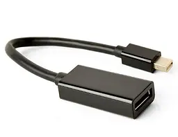 Перехідник Cablexpert MiniDisplayPort-DisplayPort, 0.15м, черний (A-mDPM-DPF4K-01)