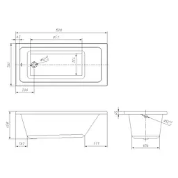 Ванна акрилова Volle Libra 150x70 TS-1570458 - мініатюра 3