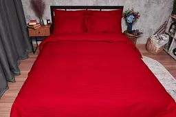 Комплект постільної білизни Moon&Star Satin Stripe Stripe Red Дитячий 110x140 см наволочки 2x50x50 см - мініатюра 2