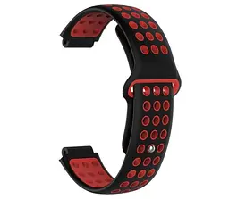 Спортивний ремінець з перфорацією Primo для годинника Garmin Forerunner/Approach Black Red - мініатюра 2