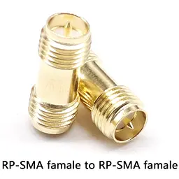 SMA перехідник з RP-SMA female на RP-SMA female зі штирьками з 2х сторін (100850) - мініатюра 3