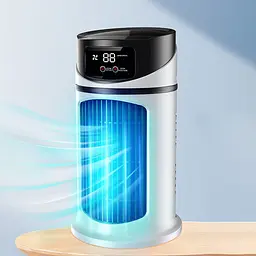 Настільний вентилятор BYM-902S з живленням від USB та функцією зволоження білий