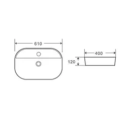 Раковина накладна Mixxus Premium Ellipse-0202 (MP6483) - мініатюра 3