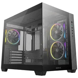 Корпус Deepcool CG330 3F чорний Без БЖ ITX/Micro-ATX/Micro-ATX(Rear connector),1+1×3.5,2+2+2*2.5″; (R-CG330-BKNGM3-G)