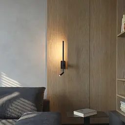 Настінний світильник MJ-Light KONO READ 3200K BK 15003 - мініатюра 2