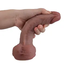 Фалоімітатор - Erospace Natural Play Silicone Dildo D2, 20.6 см - мініатюра 8