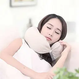 Подушка 8H Travel U-Shaped Pillow Cream - мініатюра 2