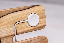 Дерев'яний органайзер на стіл з бездротовою зарядкою ecoWalnut - мініатюра 3