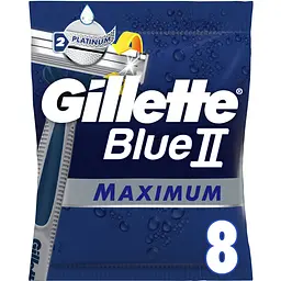 Одноразові станки для гоління (бритви) чоловічі Gillette Blue2 Max 8 шт.