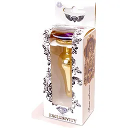 Анальна пробка Boss Of Toys Boss Series - Jewellery Gold Butt Plug Purple, BS6400070, Золотий / Фіолетовий - мініатюра 8