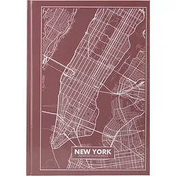 Книга записна Axent Maps New York A4 в клітинку 96 аркушів рожево-коричнева (8422-543-A) - мініатюра 3