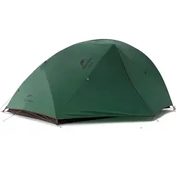Намет надлегкий двомісний Star-River 2 Updated Naturehike (NH17T012-T, 210T) з футпринтом - темно‑зелений, Темно-зелений, Зелений