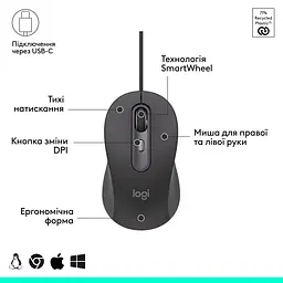 Комплект (клавіатура + миша) Logitech Signature Slim MK620 Combo for Business Graphite (920-013349) [145997] - мініатюра 11