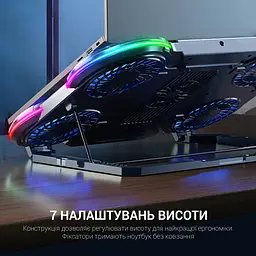 Охолоджувальна підставка для ноутбука GamePro Black (CP1450) - мініатюра 8