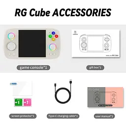 Ретро ігрова приставка Anbernic RG Cube 128GB Beige/White [109010] - мініатюра 3