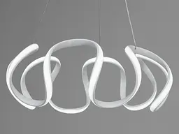 Підвісна LED-люстра з пультом 90 Вт Diasha 6601WH - мініатюра 3