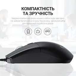 Мишка OfficePro M115 USB Black (M115) - мініатюра 7