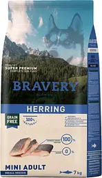 Сухий корм для дорослих собак малих порід Bravery Herring Mini Adult з оселедцем 7 кг 04PE007000.0008.0060